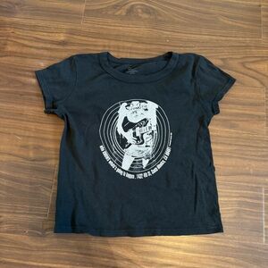 John Galt Brandy Melville Black Graphic T-Shirt